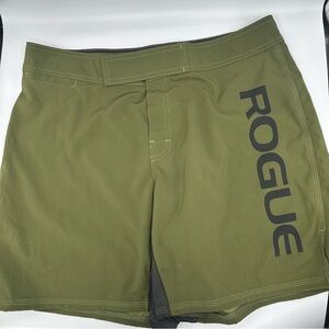 Rogue Green Mens Training Shorts Size 36 Performance Gym Activewear Athletic
